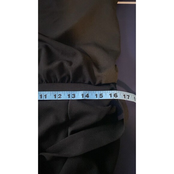 Nikki Lund Jumpsuit XL Long Sleeve Tie Waist Black Preppy Career‎ Cocktail - Picture 8 of 12